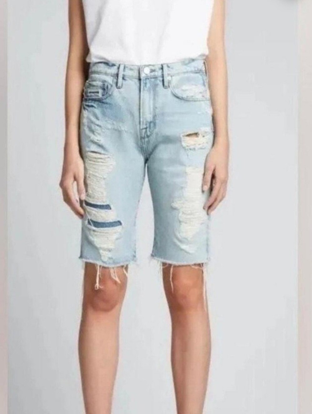 Frame Detroyed Bermuda Shorts Sz 31